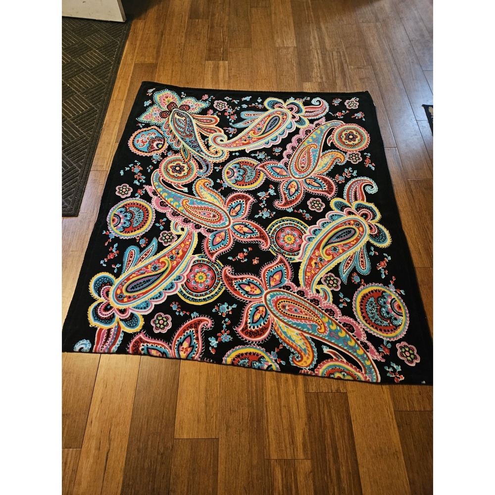 Vera Bradley Limited Edition Throw Blanket "Parisian Paisley" Pattern.